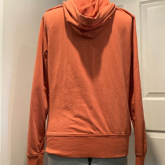 prAna Women’s Full-Zip Hoodie – Burnt Orange with White Design – Size Large - Picture 2 of 7